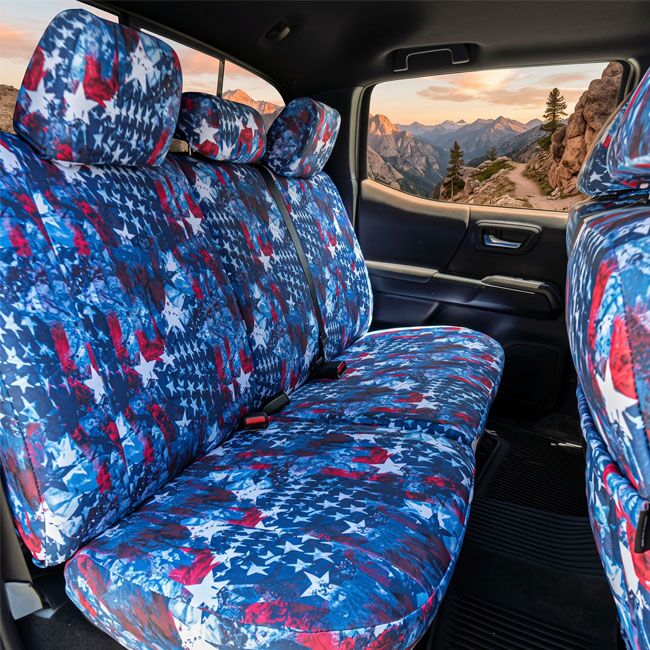 Rear-American Flag Seat Covers