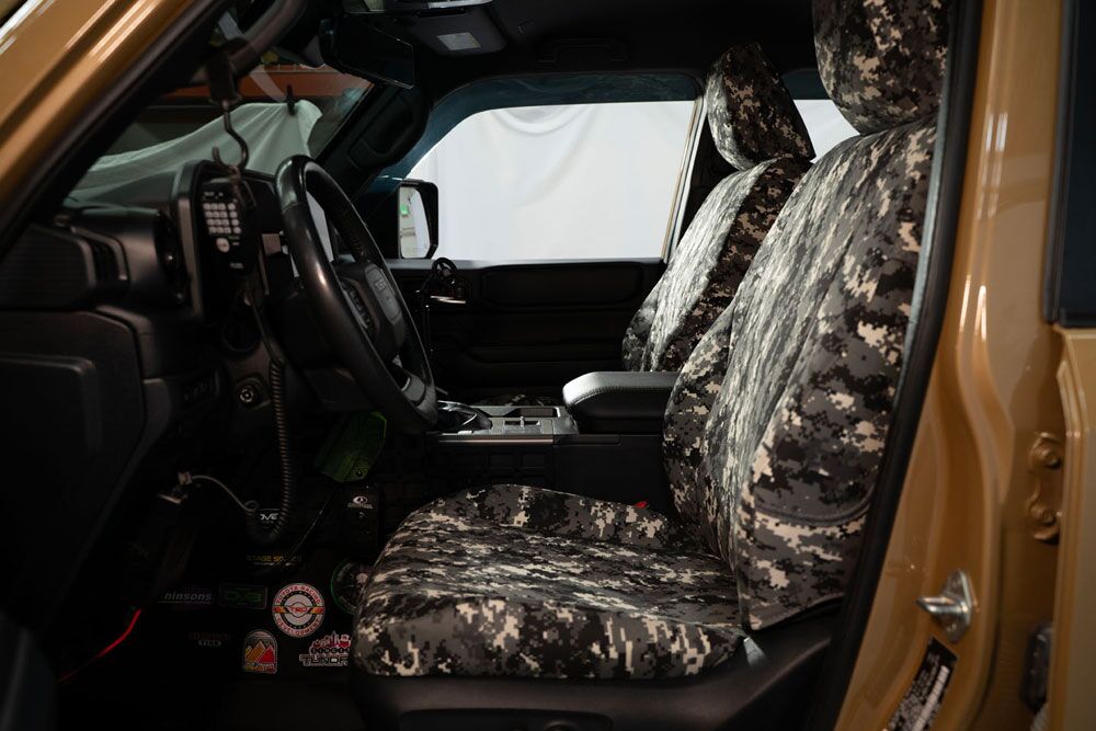 Camouflage truck seat covers adding value to a truck’s interior